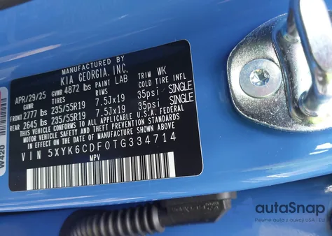 2026 Kia Sportage X Line z USA, uszkodzony, nr VIN 5XYK6CDF0TG334714